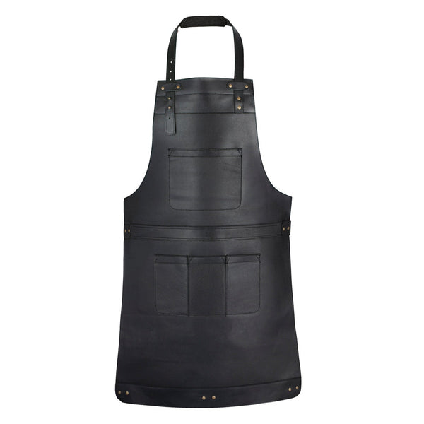 multi-pocket leather apron, leather apron