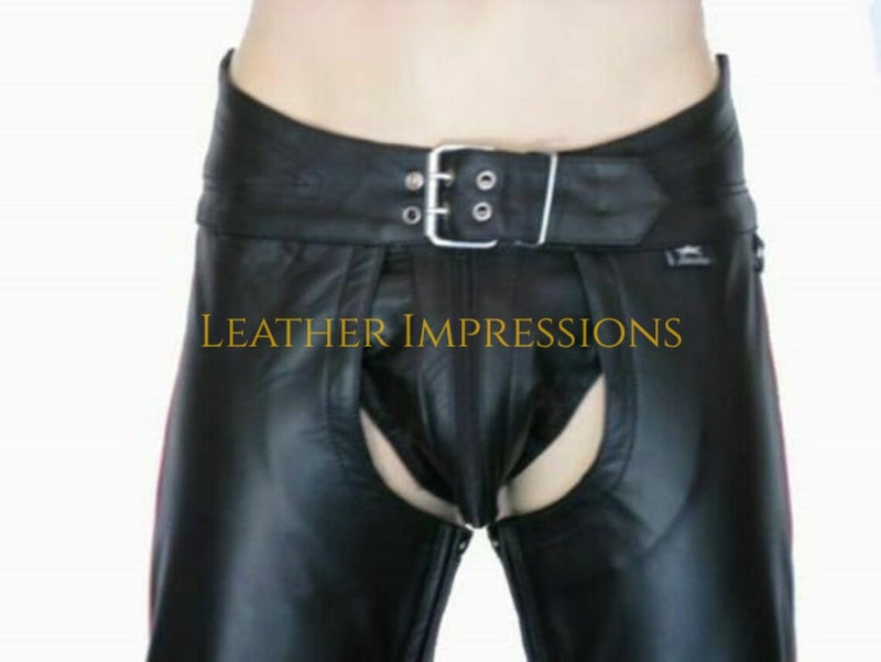 leather chaps, leather BDSM chaps, Leather Bondage chaps, Gay Leather chaps, Leather chaps mens, Gay Cowboy Leather Chaps