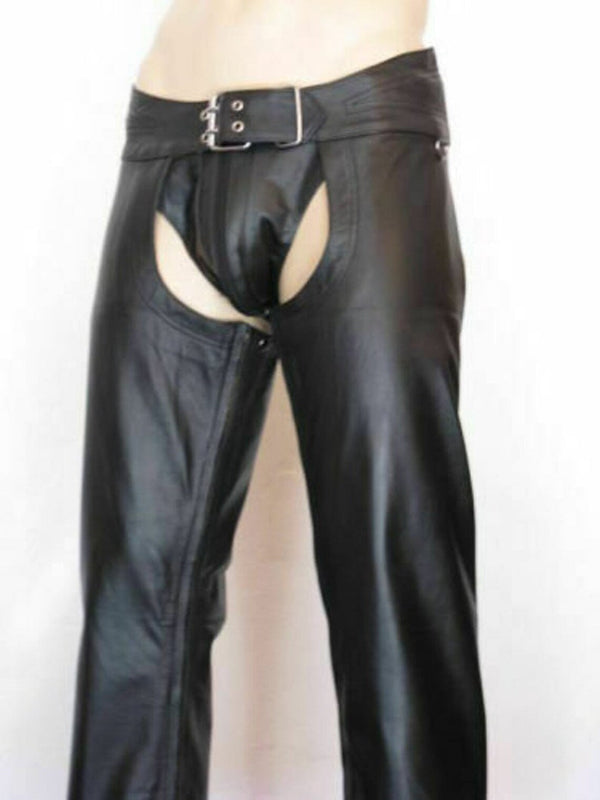 leather chaps, leather BDSM chaps, Leather Bondage chaps, Gay Leather chaps, Leather chaps mens, Gay Cowboy Leather Chaps