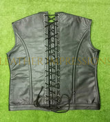 leather vest, gay leather vest, leather vest bdsm, bondage leather vest