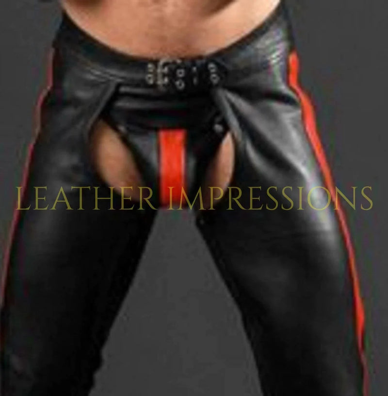 leather chaps, leather BDSM chaps, Leather Bondage Chaps, Gay Leather chaps, Leather chaps mens