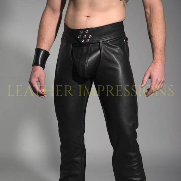 leather chaps, leather BDSM chaps, Leather Bondage chaps, Gay Leather chaps, Leather chaps mens