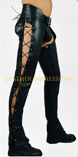 leather chaps, leather BDSM chaps, Leather Bondage Chaps, Gay Leather chaps, Leather chaps mens