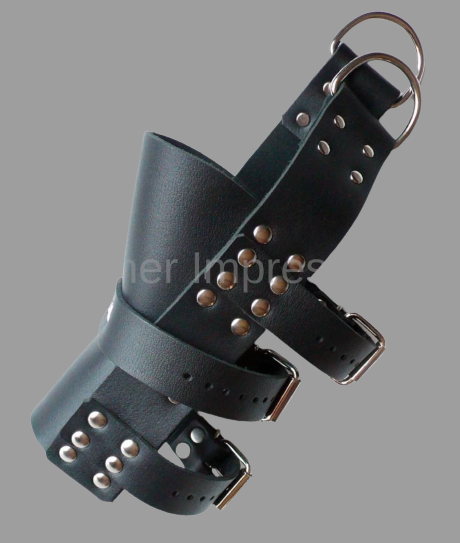 leather suspension cuffs, suspension cuffs, leather Boot cuffs, bondage suspension cuffs, bdsm suspension cuffs