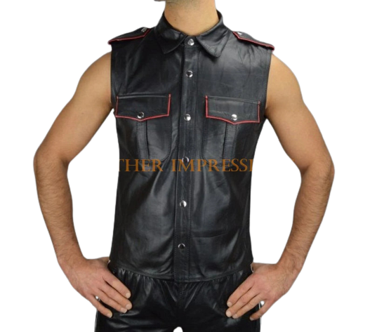 leather shirt, gay leather shirt, leather shirt  bdsm, bondage leather shirt, leather gay shirt