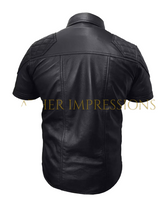 leather shirt, gay leather shirt, leather shirt bdsm, bondage leather shirt, gay shirt, leather gay shirt