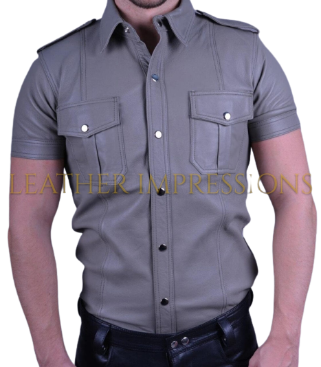 leather shirt, gay leather shirt, leather shirt  bdsm, bondage leather shirt