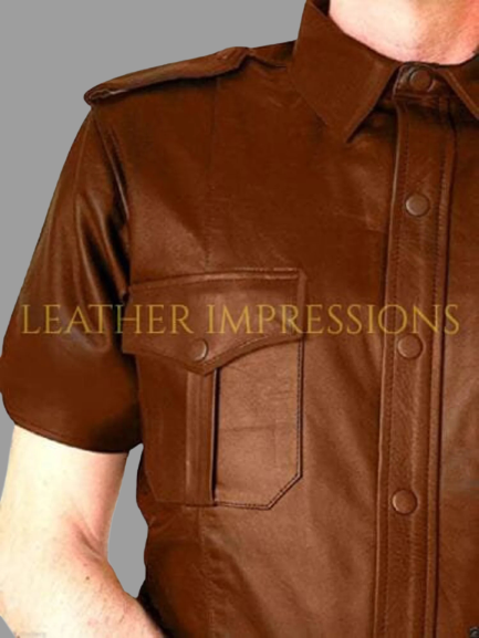 leather shirt, gay leather shirt, leather shirt  bdsm, bondage leather shirt