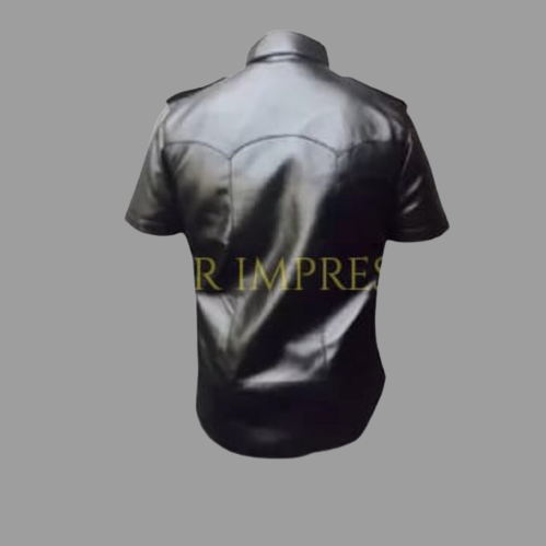 leather shirt, gay leather shirt, leather shirt  bdsm, bondage leather shirt