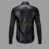   leather shirt, gay leather shirt, leather shirt  bdsm, bondage leather shirt, Leather Shirt