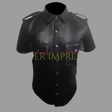 leather shirt, gay leather shirt, leather shirt  bdsm, bondage leather shirt