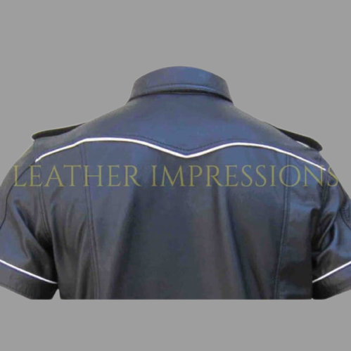   leather shirt, gay leather shirt, leather shirt  bdsm, bondage leather shirt