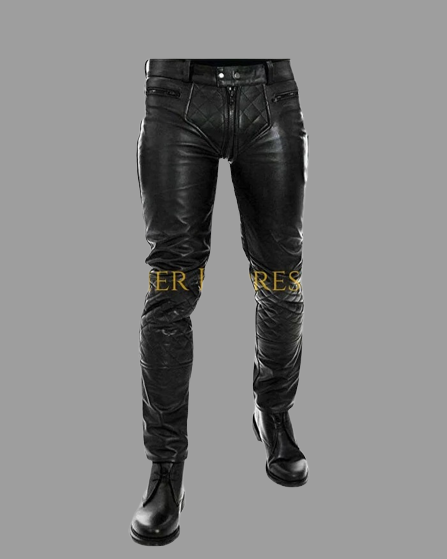 leather pants, leather BDSM Pants, Leather Bondage Pants, Gay Leather Pants, Leather pants mens, quilted leather pants