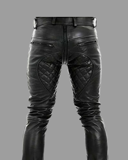 leather pants, leather BDSM Pants, Leather Bondage Pants, Gay Leather Pants, Leather pants mens, quilted leather pants