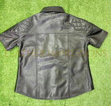 leather shirt, gay leather shirt, leather shirt bdsm, bondage leather shirt, gay shirt, leather gay shirt