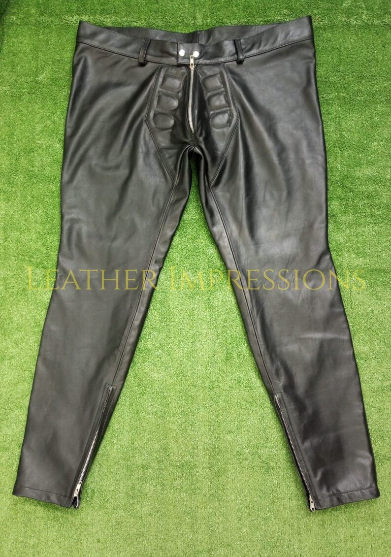   leather pants, leather BDSM Pants, Leather Bondage Pants, Gay Leather Pants, Leather pants mens