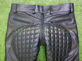 leather pants, leather BDSM Pants, Leather Bondage Pants, Gay Leather Pants, Leather pants mens, quilted leather pants