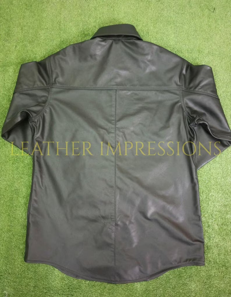 leather shirt, gay leather shirt, leather shirt  bdsm, bondage leather shirt