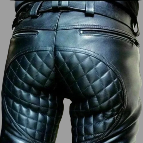 leather pants, leather BDSM Pants, Leather Bondage Pants, Gay Leather Pants, Leather pants mens, quilted leather pants