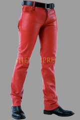 Red Leather Pants | Kink Jeans