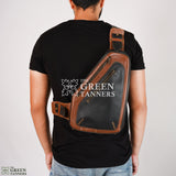 leather sling bag, sling bag for men, mens leather sling bag, leather sling bag for men